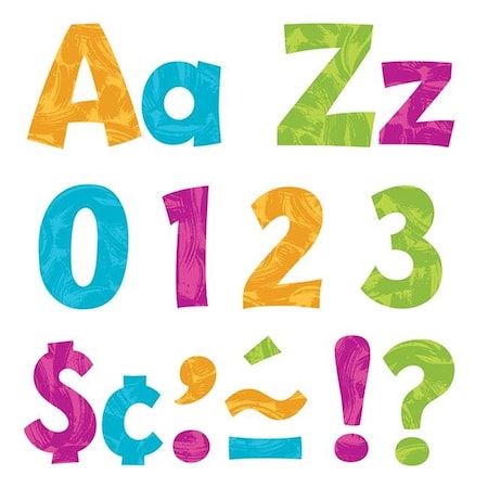 Trend Enterprises Trend Enterprises T-79760 4 in. Paint Strokes Playful Uppercase & Lowercase Combo Pack Ready Letters T-79760